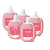 메소드 핸드워시리필 손세정제리필 폼 핸드솝 액체비누 리필 28oz 핑크 자몽 828ml METHOD Foaming Hand Soap Refill Pink Grapefruit, 5개