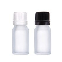 반투명 유리병 드롭퍼 일반민자캡 10ml (검정/흰색), 흰색캡