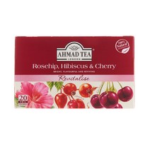 아마드티 로즈힙 히비스커스 앤 체리 허브차 티백, 40g, 2개