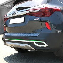 크립톤 셀토스 카본 몰딩 커버 드레스업 튜닝 차량 자동차 전용 용품 23종, 23_머플러팁 가니쉬, 크롬 3p