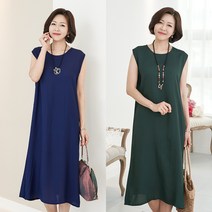 로즈맘 [엄마옷 로즈맘] 단색민소매인견원피스