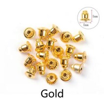 200 개 몫 총알 귀 플러그 골드 실버 도금 금속 귀걸이 다시 스 터 드 설정 기본 공급 5x6MM 126378, 금