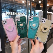 폰로드 삼성 갤럭시 케이스 세련된 슬림 심플 반짝이 큐빅링 하트 그립톡 거치가능 A 에이 시리즈 갤럭시케이스