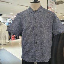 레노마 옴므 S/S 시어서커 네이비 캐주얼 쿨 반팔셔츠/RLFMBC53A