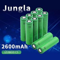 리튬이온 3.7 V 볼트 18650 배터리 고방전 2600mAh VTC5 Li ion 충전식 충전지, 10개