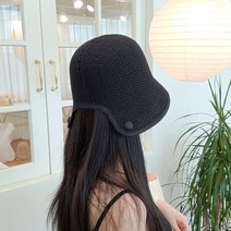 느와드코코 밀짚 보넷 단추 포인트 지사 버킷햇 여름 해변 모자
