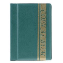 달러북 화폐 수집 스크랩북 지폐 옛날 케이스 보관 동전 앨범 도서 가 위한 기념 홀더 선물 용품 동전 포켓, 녹색