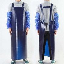 업소용 방수 수산시장 고무 앞치마 정육점 식당 공장, 중간 아미 그린