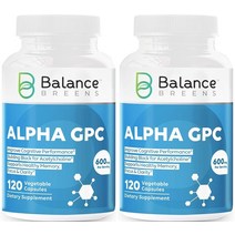 발란스브린스 미국산 알파GPC 600mg 아세틸콜린 120식물성캡슐x2, 1개, 기본