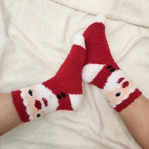 산타 크리스마스 수면양말 캐릭터 보온 패션