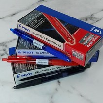 파이롯트 1.0mm 유성볼펜 Super Grip_G 노크식 1다스, 레드 1다스, 본상품선택