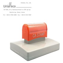 [파고앤랩스] 고급 만년 스탬프 도장 만들기 103X78mm 명판 대형 스템프 주문 제작 맞춤 박스 날인, 연파랑