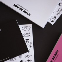 [비온뒤] STAY READY 플래너 (6개월) / 먼슬리 위클리 스티커포함 모눈 시간표 일정관리 장기플랜, 화이트