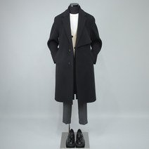 지오송지오 ZE5CT515_BK 핸드메이드 라펠 탈부착 코트 블랙