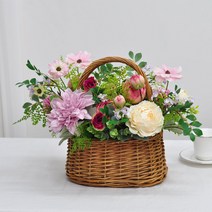 다알리아 피크닉 조화 꽃바구니- 꽃다발 센터피스 생신 승진 기념일 축하 선물 모카플라워 대전둔산동꽃집