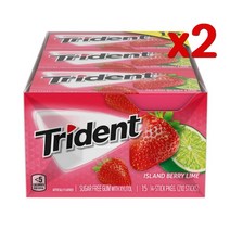 트라이던트 아일랜드 베리라임 껌 14개 15입x2팩