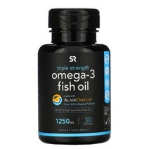 Sports Research 미국직배송 스포츠리서치 트리플 피쉬오일 1250mg 오메가3 DHA EPA 30정 정품, 오메가3 30캡슐 X 2통(60캡슐)