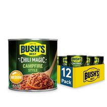 BUSHs 베스트 칠리 캔 통조림 캠핑 먹거리 BEST 435g x12캔 오리지날맛 매운맛 택1, 12캔