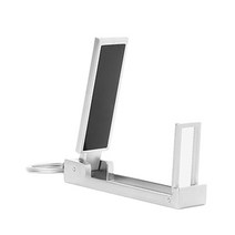 엘레컴 휴대용 가방걸이 행거 컴팩트 스마트폰 거치대, 매트실버