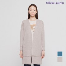 올리비아로렌 골조직 메탈 배색 롱가디건 VOBBCWS1111
