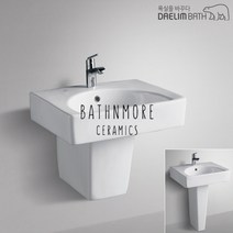 CL-337/CL337/세면기/세면대/언더볼/탑볼형/평면붙임형/대림바스/대림세면기/원홀/쓰리홀/부속일체/부속포함, 수동, S자트랩 (바닥배수), 반다리