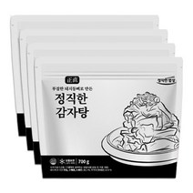 정직한 감자탕 700g 4팩 국내산 돼지뼈 우거지 듬뿍 밥 한공기 뚝딱 간편 용량 살코기 가득 등뼈 사용 홈파티 집들이 캠핑 볶음밥, 감자탕 700g (1인분) x 4팩