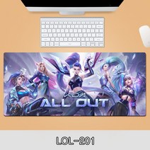 게이밍 장패드 롤 LOL 디자인 마우스 패드 79종 시리즈 리그 오브 레전드 장패드 3-4mm 두께, LOL-201, 900*300*4mm