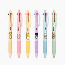 귀여운 3색 볼펜 선물용 캐릭터 볼펜, 무지(Muzi)