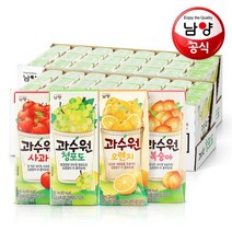 남양유업 과수원 190mlx48팩(2box) 사과 청포도 복숭아 오렌지 혼합가능 유통기한, 1세트, 190ml