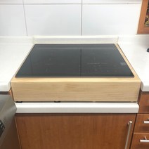 인덕션 전기레인지 케이스 받침대 다이 프레임 빌트인 전용 매립형 모든 모델 가능 원목 맞춤 주문제작, 높이 16~20cm, 원목색상(투명코팅)