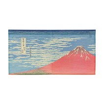 Narumikk 레드 후지가 있는 일본 커튼 노렌 사이즈: 85 x 45cm 14-280