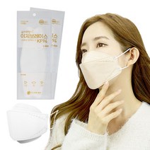 이지브레이스 KF94 컬러 마스크 10매, 대형, 코튼 화이트 10매