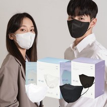 KF-AD 비말차단 새부리형 마스크 100매 대형 여성용 초등학생, 대형(L) 블랙 50매, 소형(S) 화이트 50매