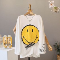 모노시크 앤드류 크레파스 스마일 레터링 티셔츠 MNTE404