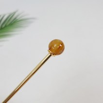 시크몽 프랑스핀 호피 마블 영롱 구슬 메탈 14.5 cm 올림머리 뒤꽂이 헤어 비녀