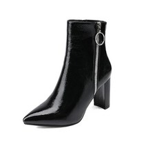 156482 드림 페어 여성용 청키 하이힐 앵클 부티