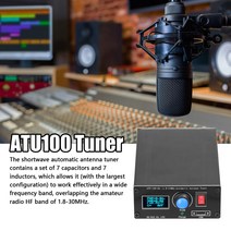 휴대용 소형 스펙트럼 분석기 kkmoon atu-100-0a 1.8-55mhz 미니 자동 안테나 튜너 0.91inch oled 디스플레이 알루미늄 합금 outcase 배터리, 한개옵션0