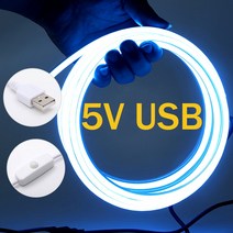 LED 네온플렉스 줄조명 USB 전원 DC 5V 유연한 네온 등 2835 120LED/m 리본 LED 스트립 빛 방수 사인 라이, 05 Yellow_05 4 메터