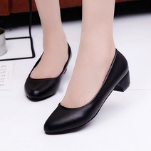VEI082352[도매신] 펌프스 통굽 로우힐 여성구두 힐 3.5cm P808