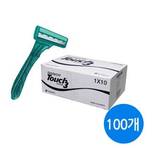 도루코 일회용 면도기 3중날 터치3 TP901-BK, 10개, 10개입