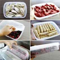 원가몰 냉동에 특화된 재질 1.5L 냉동고 전용 저장팩 저장용기 밀폐용기 (냉동실 정리용기), 5개씩구매