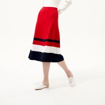 타미힐피거 컬러블록 스웨터 미디 스커트 (T22C1WSC060WT103R)