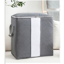 룰루홈 부직포 주머니 이불 보관함 이불보관팩 이불정리파우치 정리함 2개세트, 2개, 그레이 세로