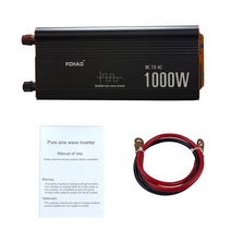 태양광인버터 fchao 1000w ups 수정 사인파 인버터 led 디스플레이 dc 12v 24v ac 220v 범용 소켓 자동차 액세서리 태양 광 인버터, 220볼트 50헤르츠