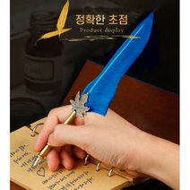 깃털 만년필 잉크 펜 캘리 그라피 딥펜 세트 DD-11632 깃털펜 잉크펜 펜촉 깃펜, 블랙