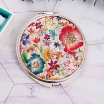 화이트플라워 자개손거울 자개거울 원형손거울 외국인선물, T9자개손거울(화이트플라워), 선물포장O