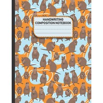 Quokka Handwriting Composition Notebook: Practice Paper Blank Dotted Lines Book for Kids Toddlers P