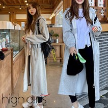 [ 하이걸스 ] 미스 데일리 롱 후드 집업 처비캣 빅사이즈 점퍼 잠바 가디건