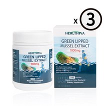 헬스피아 고농축 초록입홍합 1000mg 500캡슐 + 100캡슐 추가증정, 3개, 100정