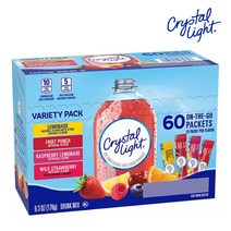 크리스탈 라이트 버라이어티 4가지맛 60팩 Crystal Light, 178g, 1개입, 1개